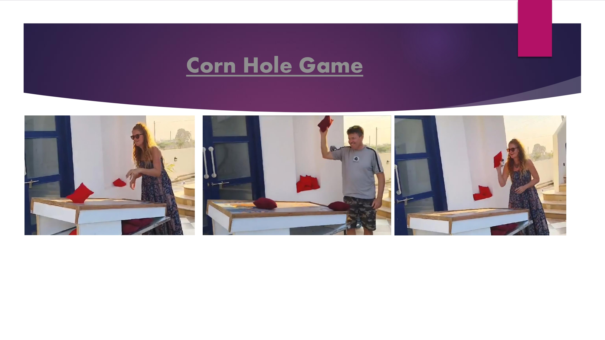 Corn Hole Game - wooden carnival game rental India - Jodhpur Event Management